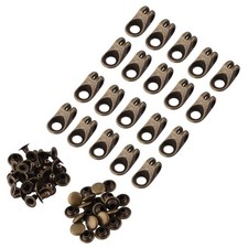 20 Sets Shoe Lace Hooks with Rivets, Alloy Bo...