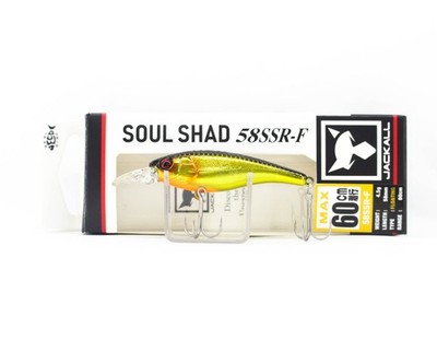 Jackall Soul Shad 58SSR F Schwimmend Köder HL Gold Black (0765)