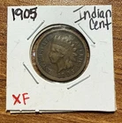 1905 Indian Head Cent Penny Nice XF Extra Fine U.S. 1c Type Coin (Raw3044)
