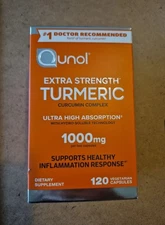 Qunol Turmeric Curcumin Capsules 1000mg Ultra High Absorption - 120 Count