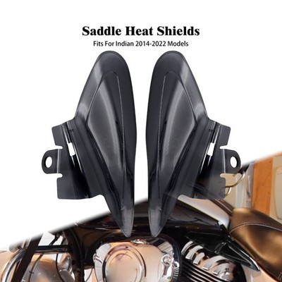 Schwarz Reflektierende Sattel Shields Wärme Air Deflektor Für Indian 2014-2022