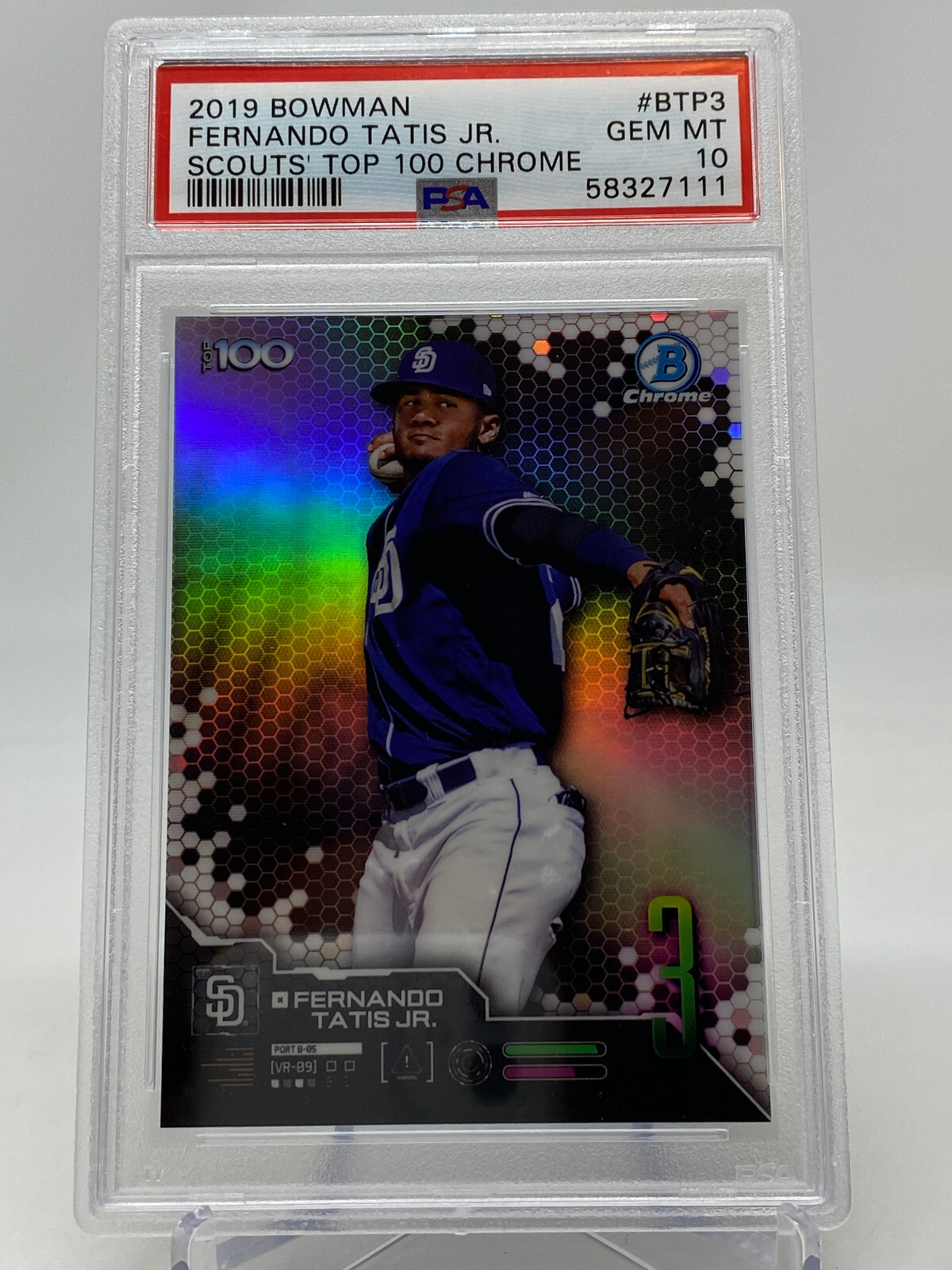 2019 Bowman Chrome Fernando Tatis Jr. Rookie Card - PSA 10 view 11