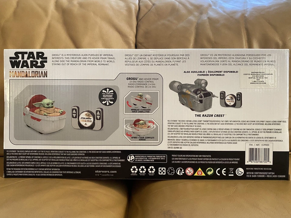Controle de rádio Disney Star Wars The Mandalorian Grogu and Hover Pram 2.4 GHz -NOVO - Imagem 2 de 4