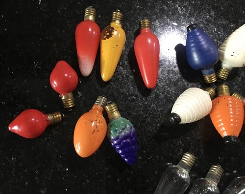 Vintage Very Old Glass Christmas Tree Bulbs As Found - Picture 9 of 12