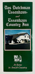 1980s Essenhaus Country Inn Amish Country Middlebury IN Vintage Travel Brochure