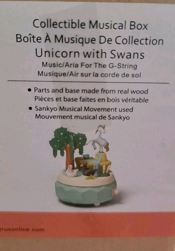 Caja de música Wooderful Life Fantasy Unicornio Cisne Negro Cascada Bluebird Colas de gato - Imagen 2 de 11