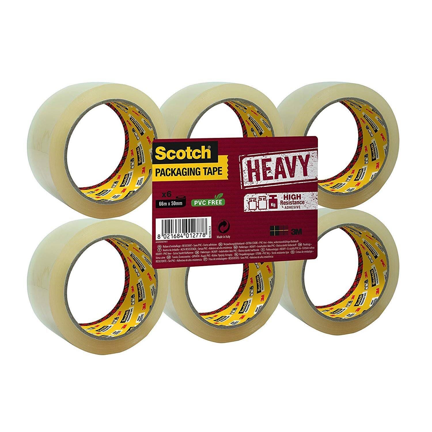 36 x Scotch Heavy Packaging Parcel Tape Sticky Tape Transparent 50mm x