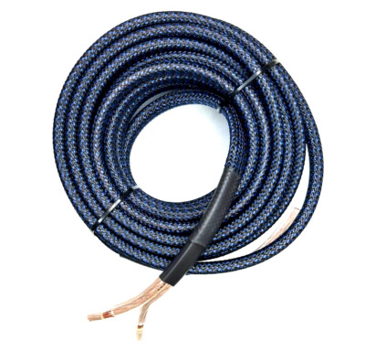 Blue/Black Snakeskin Sleeve 14 Gauge 25 FT Copper Marine Car Audio Speaker Wire