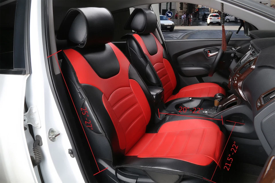 Synthetic Leather Front Seat Cushion Covers Compatible for BMW Vehicles - Image 4 of 4