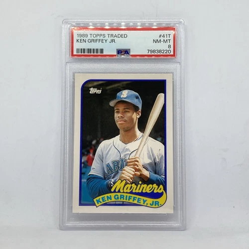 Ken Griffey Jr. Rookie Card Insert 1989 Topps Traded Baseball #41T PSA 8 NM