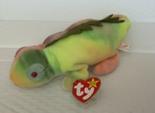 TY BEANIE IGGY THE IGUANA DOB AUGUST 12, 1997 MINT CONDITION