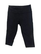 Victoria Secret Sport Size Medium Crop Legging Black Mesh
