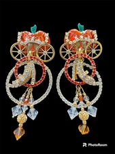 Rare Discontinued  Lunch At The Ritz Cinderella  Earrings