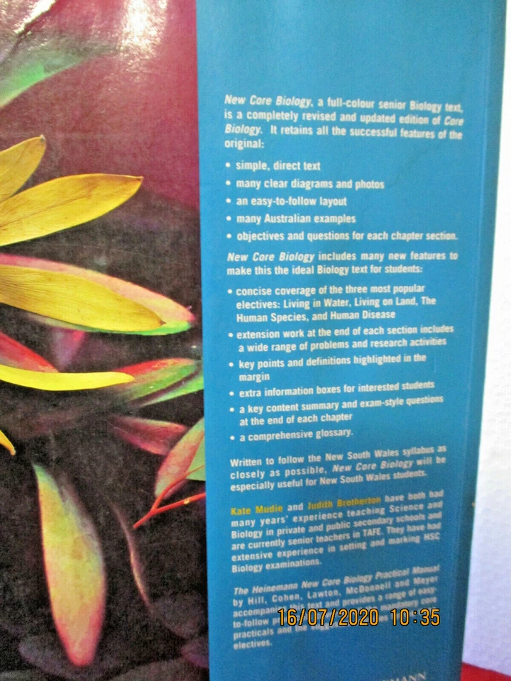 NEW CORE BIOLOGY 1992 Kate Mudie and Judith Brotherton PAPERBACK - Image 2 of 4
