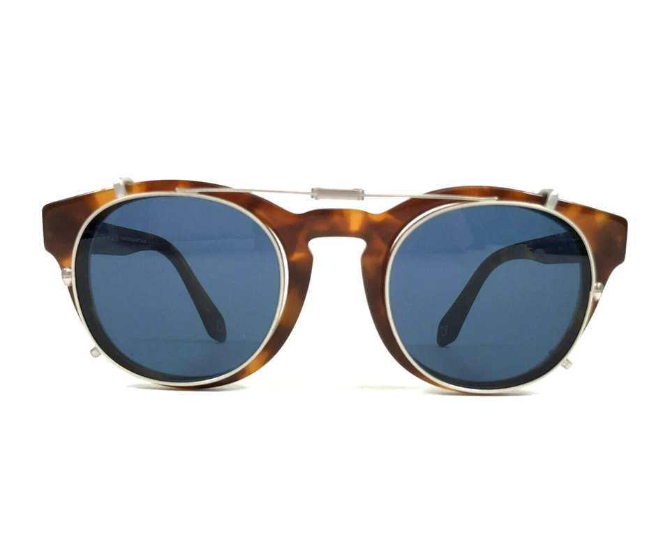 Очки солнцезащитные Giorgio Armani AR8190-U 5988/1W красные оправы Havana с синими зажимами - Изображение 2 из 4