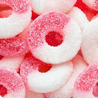 Albanese World's Best Gummi Watermelon Rings gummy Candy Red White 1 POUND