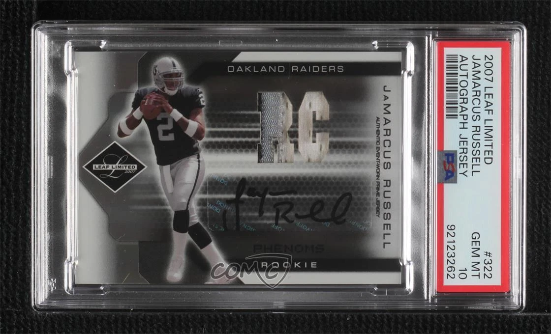 JaMarcus Russell Leaf Limited #322 Autograph Jersey