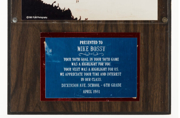 Mike Bossy Personally Owned Award - 50 Goals in 50 Games - 1981 - NY Islanders