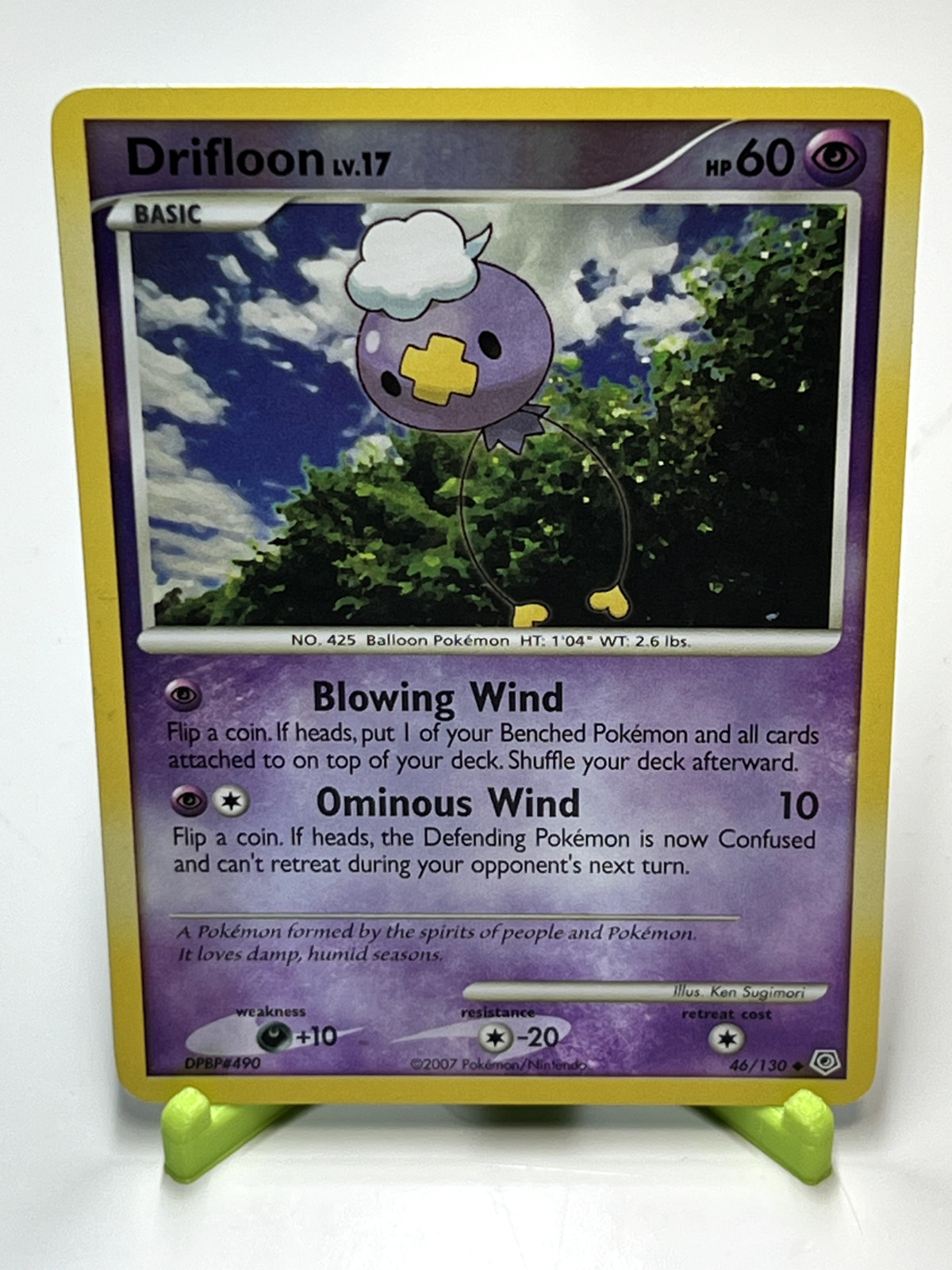 Pokemon Drifloon 46/130 Diamond and Pearl Reverse Holo NM Condition