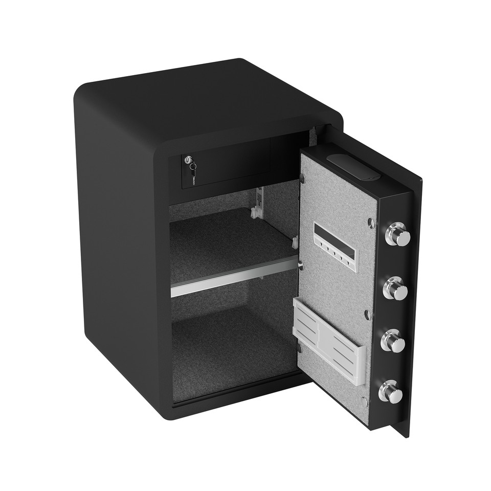 High Security Large-sized Safe Box with Fireproof and Waterproof Bag, 3 ...
