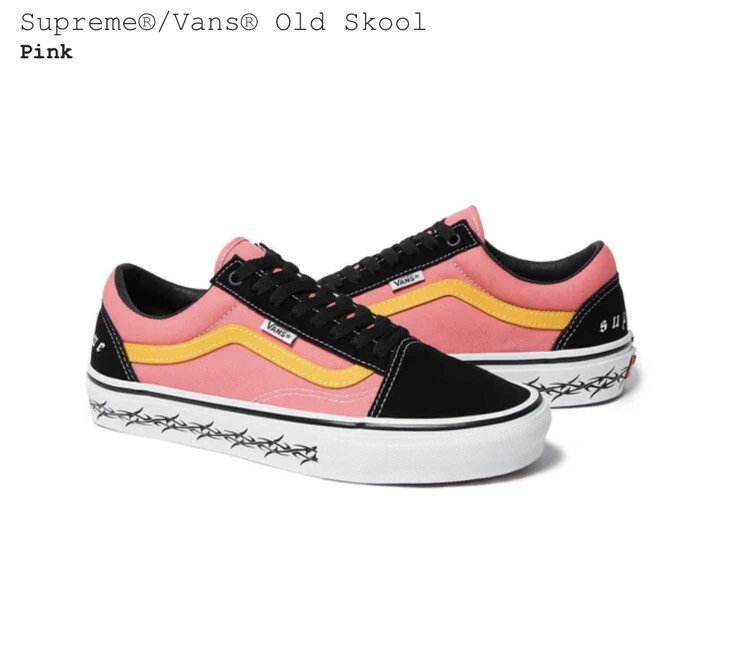 ?BRAND NEW 2021 Supreme/Vans Old Skools ? Size 9.5 Pink Colorway FW21 Week 14