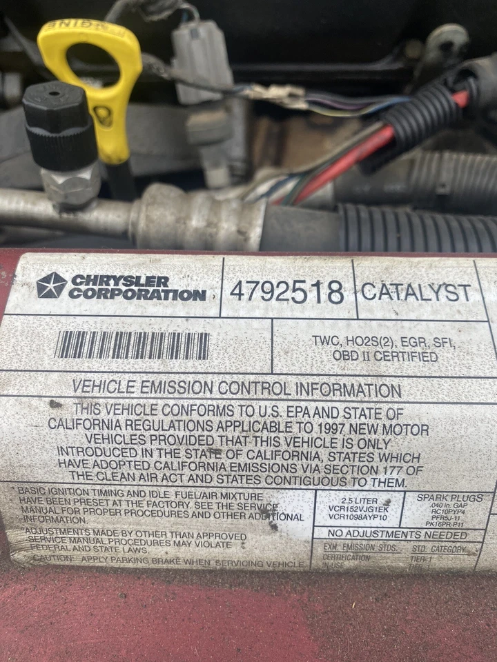 Motor 6-153 2,5 L VIN H octavo dígito compatible con 95-97 Cirrus 149 k millas Foto 2 de 3