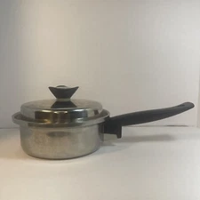Vintage Maxam 1-1/2 Quart Sauce Pan Pot Stainless 18-8  3-ply Heavy Duty