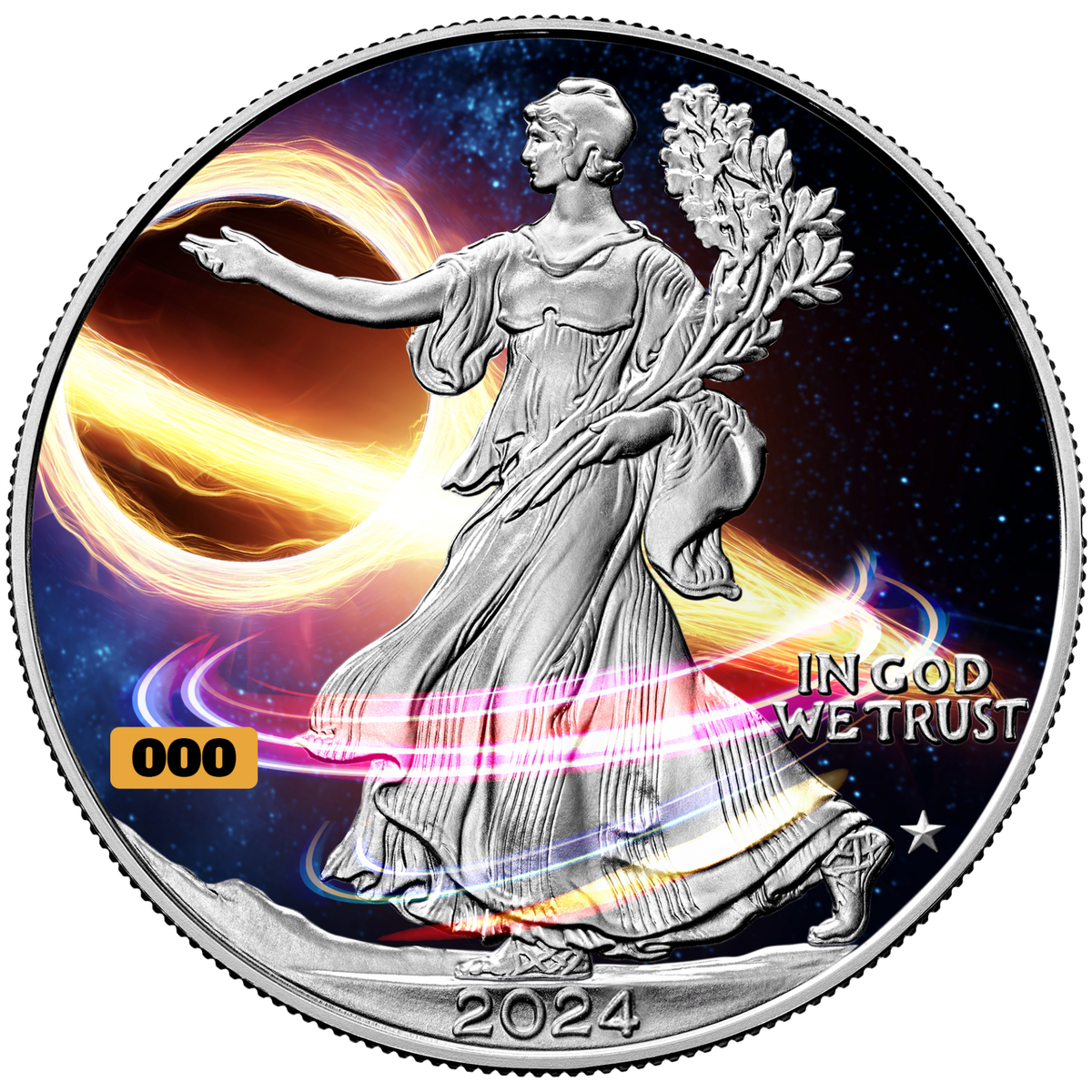 2024 U.S. Eagle Star Privy Black Hole Edition 1 oz Silver