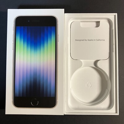 Empty Box for iPhone SE 3rd Generation Starlight 128GB w/Eject Pin Apple