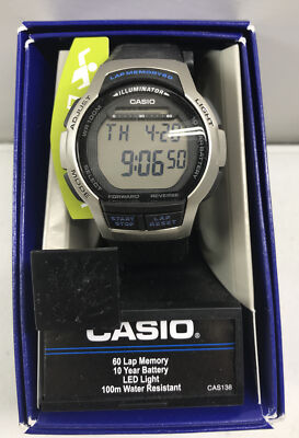 Casio WS1000H1A2KC 60 Lap Memory 10m Water Resistance Watch