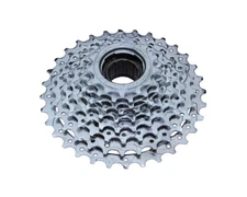 SUNRACE BRANDED 9 SPEED BICYCLE MULTIPLE FREEWHEELS 13/32T INDEX CHROME.