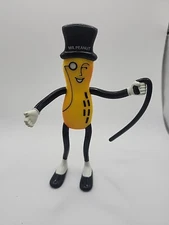 Vintage Planters 1991 Mr. Peanut Posable Bendable Figure Yellow Black 6"