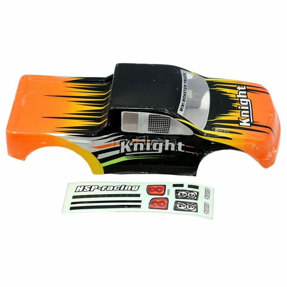 HSP Car Body Shell 1/18 Orange Black for HiMOTO 1/18 RC Model Truck 94806 94807 - Image 2 of 4