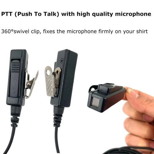 2/4Set PTT Mic Earpiece For Motorola Radio Walkie Talkies CP200 CLS1110 CLS1410 - Picture 9 of 18