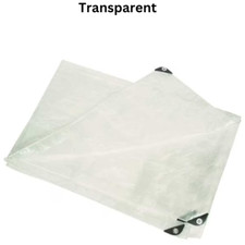 Clear Polyethylene Tarp 8' x 10' Cut Size Transparent Waterproof Heat Sealed