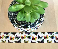 7/8" 1 YD Butterfly Grosgrain Ribbon Monarch Butterflies Insect Wings