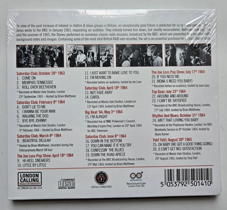 The Rolling Stones - British Radio Broadcasts 1963-1965 - CD 2018 NEW & SEALED - Изображение 2 из 2