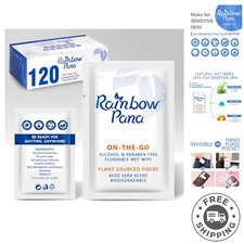 Flushable Wipes, 120 Count, ON-THE-GO Individually Wrapped - Butt Wipes for W...