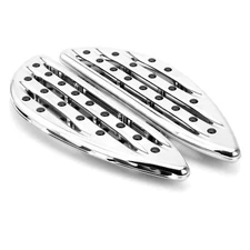 Chrome CNC Cut Driver Floorboards For Harley Softail Dyna Switchback Touring