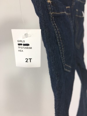 Jean Skinny 7 For All Mankind Fille - Taille 3T, Denim Foncé, Coton/Élasthanne, Neuf Sans Étiquettes