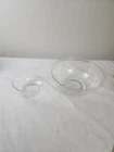 Vintage Pyrex Clear Glass Mixing Bowls  325 -2.5L & 322 -1L Made In USA