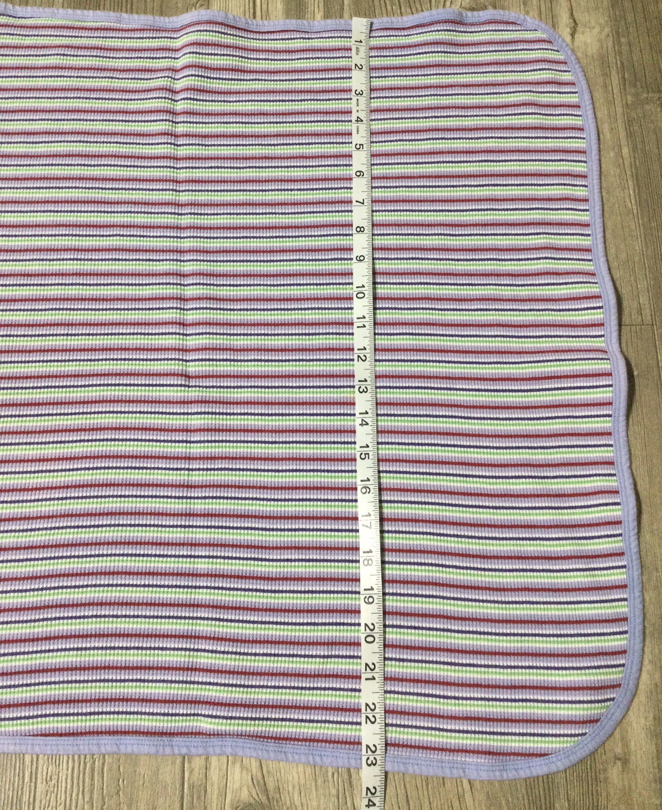 Gerber Stripe Purple Cotton Waffle Weave Thermal Baby Security Blanket