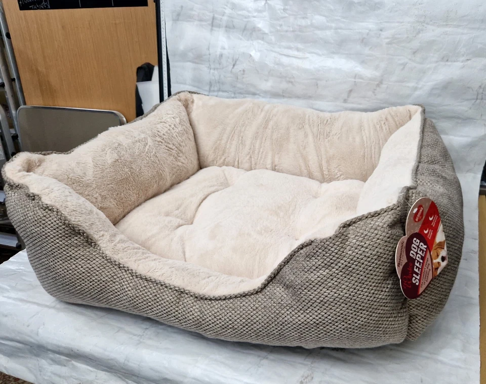 ROSEWOOD 40 GUIÑOS PERRO DURMIENTE Trufa Lujo Cama Cuadrada Peluche Suave Foto 4 de 4