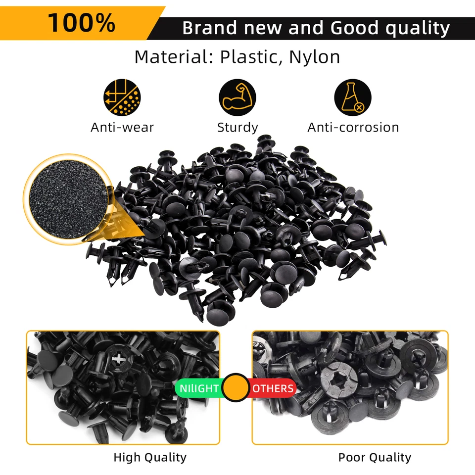 121 CLIPS CAPÓ GUARDABARROS PUERTA PARACHOQUES MOLDURA CARROCERÍA AUTO RETENEDOR SUJETADOR KIT PARA HONDA Foto 4 de 4