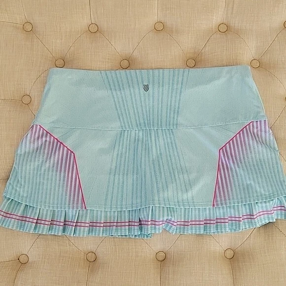 Falda K-Swiss Plisada Mujer Tenis Skort Azul Verde azulado Rosa Talla XL USADA EN EXCELENTE ESTADO Foto 3 de 4