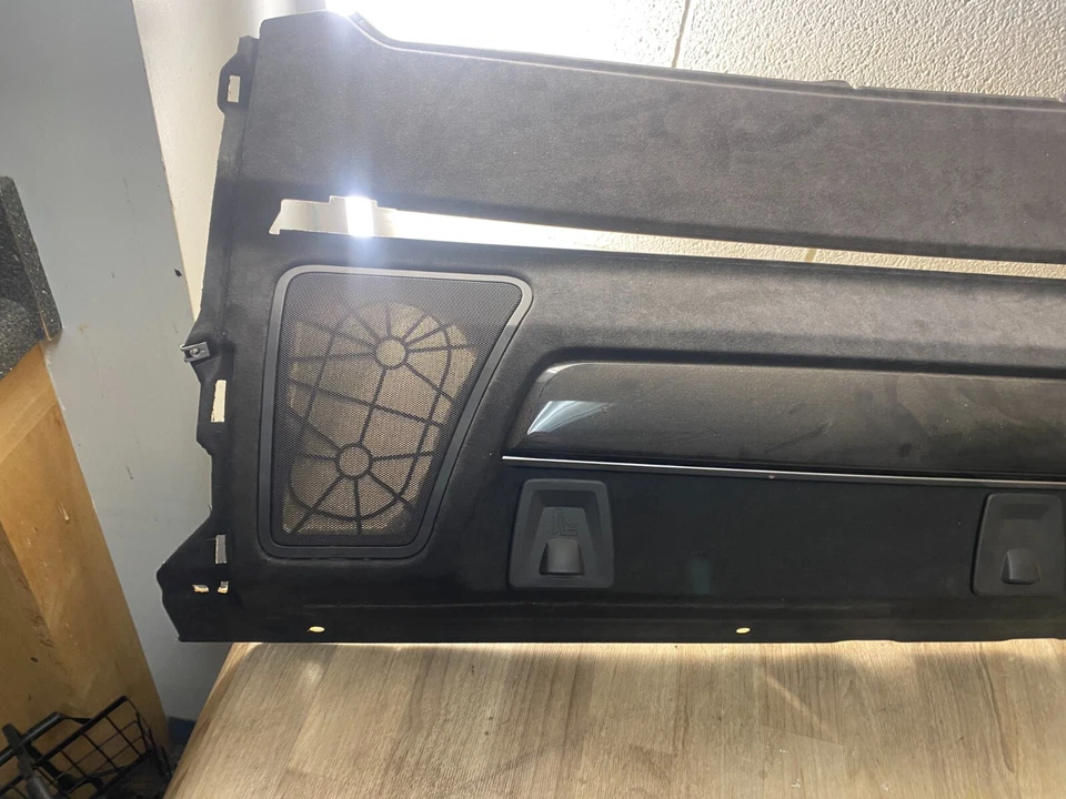 BMW 750LI F01 F02 OEM 09-15 PANEL TRASERO CUBIERTA DE ESTANTE NEGRO Foto 2 de 4