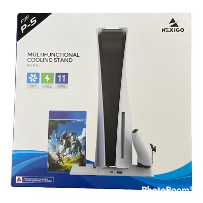 NexiGo Playstation 5 Vertical Stand with Cooling Station Controller