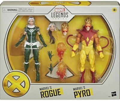 Hasbro Marvel Legends Series X-Men Rogue & Pyro 2er Set 15 cm E9293 Neu