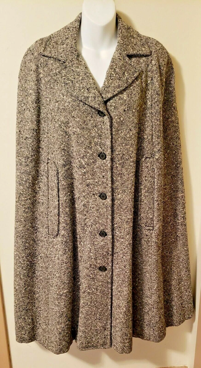 Vintage Pendleton Womens Tweed Cape Coat