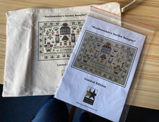 Set mit Stoffprojekt-Tasche und Kreuzstichvorlage Needle Worker's Garden Sampler